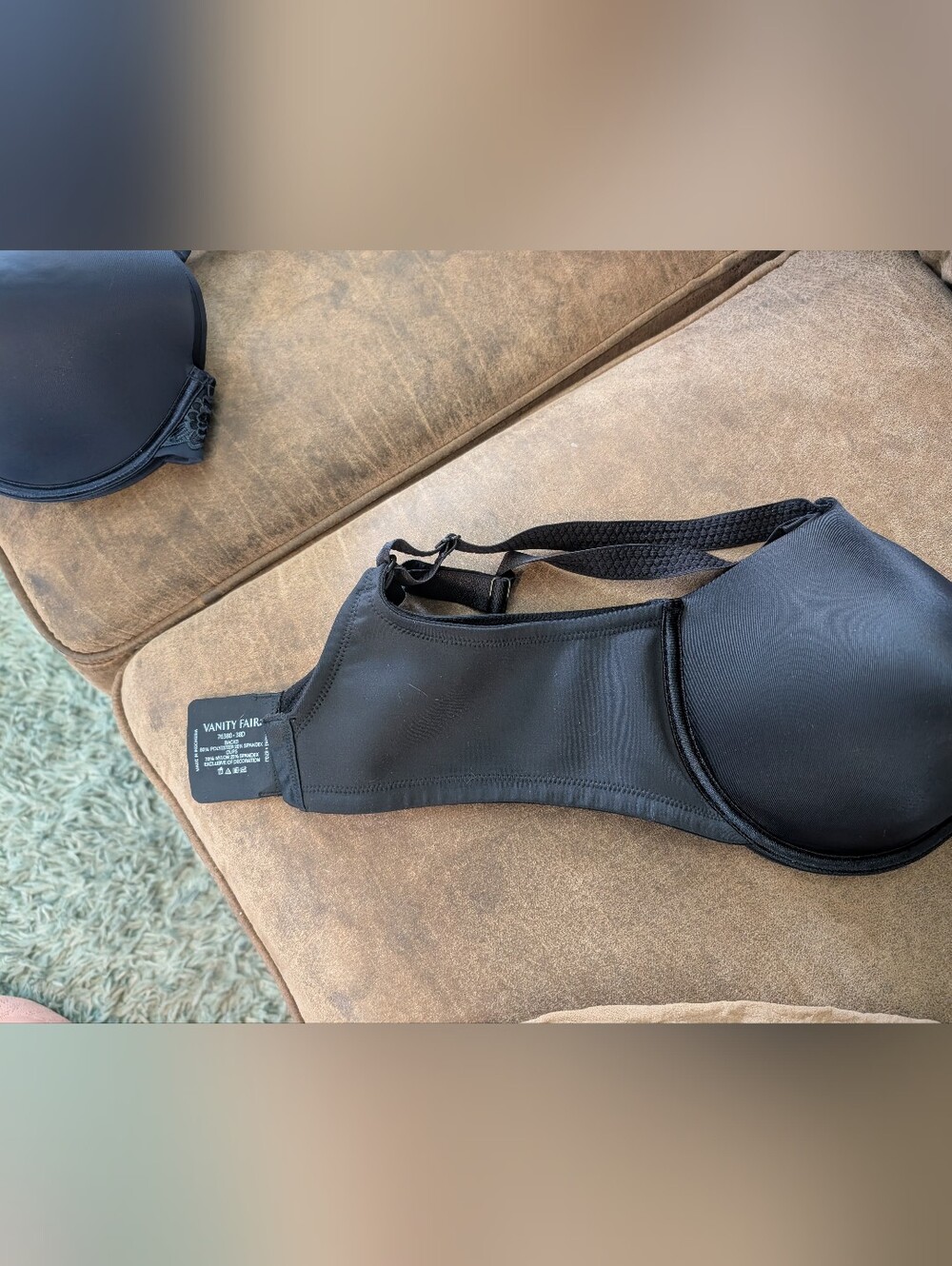 Vanity Fair Black Padded VR Headset Strap Cover